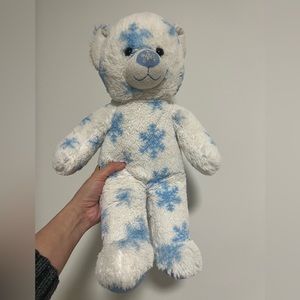 VINTAGE GUC Build A Bear 15" Snowflake Teddy Stuffed Bear Toy